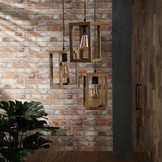 Mangohouten Hanglamp | New Orleans getrapt | 3L