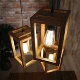 Mangohouten Hanglamp | New Orleans getrapt | 3L