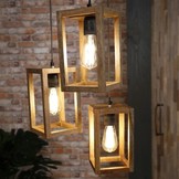 Mangohouten Hanglamp | New Orleans getrapt | 3L