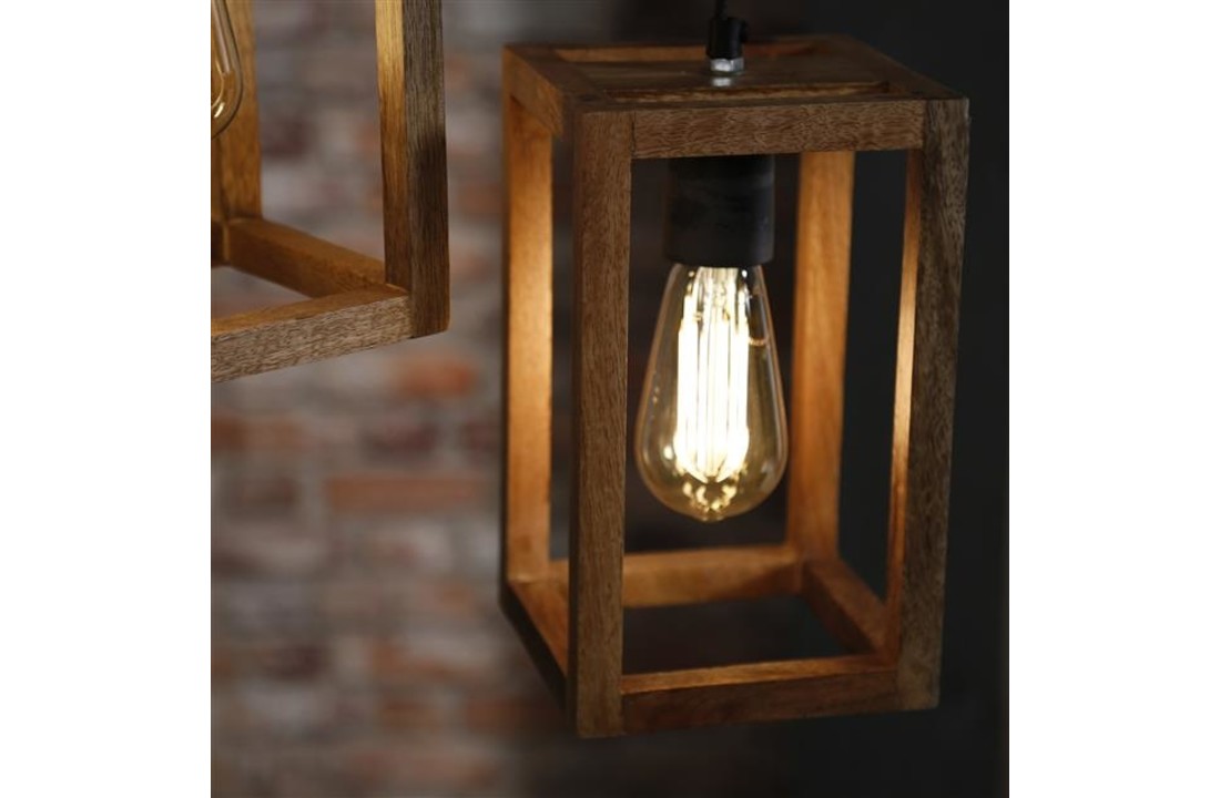Mangohouten Hanglamp | New Orleans getrapt | 3L
