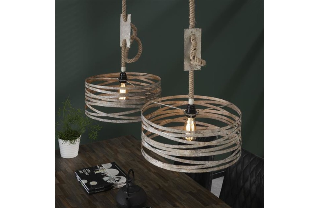 Hanglamp | Nashville zink | 2xØ40