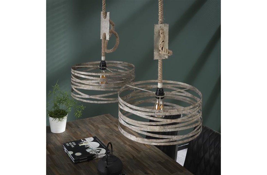 Hanglamp | Nashville zink | 2xØ40