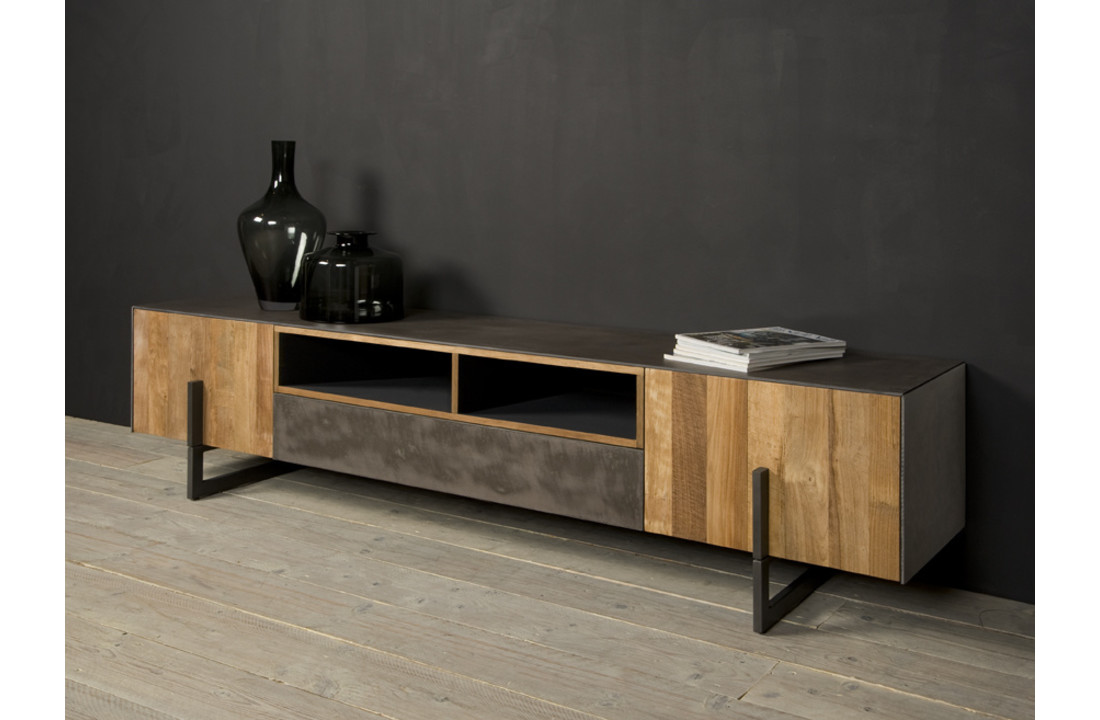 Regeringsverordening Ideaal scheren Tv meubel design Ora | 222x45 cm | Tower Living - Max Wonen