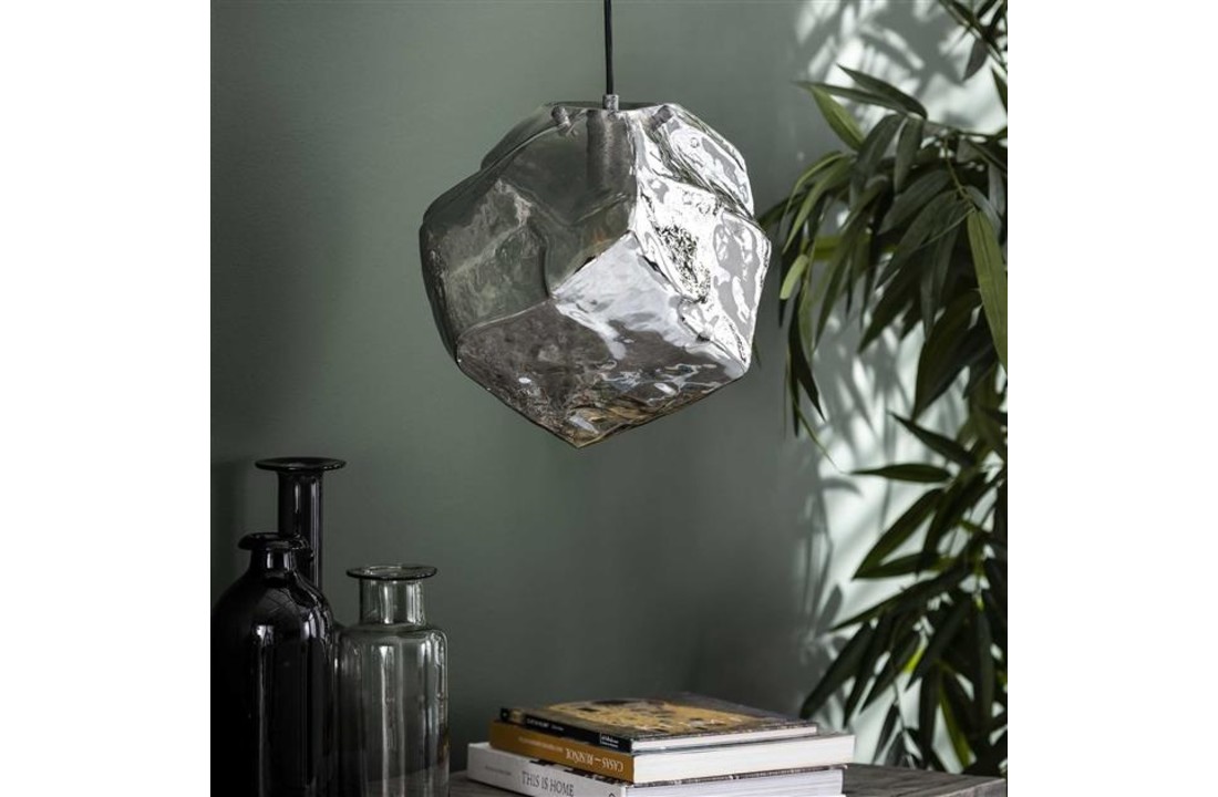 Glazen Hanglamp | Little Rock chroom | 1L