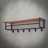 Kapstok | Liverpool | 6 haken met plank en roede