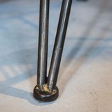 Wire metalen stoel zonder armleuning zwart