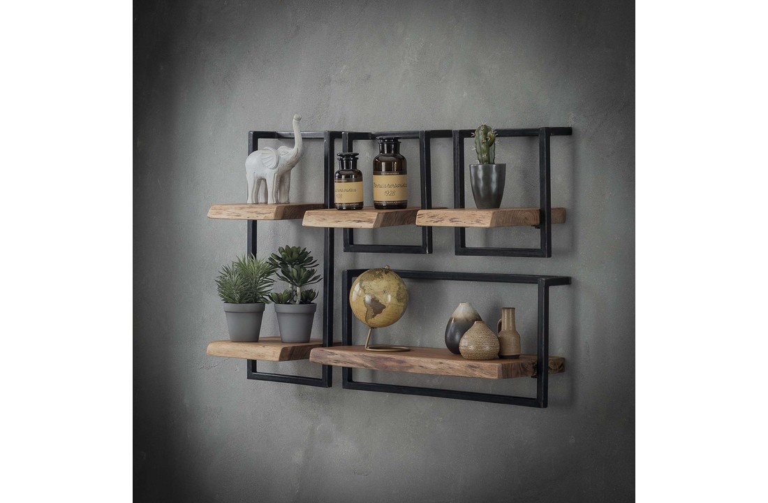 Wandplank Edge | Twee planken | 65 cm