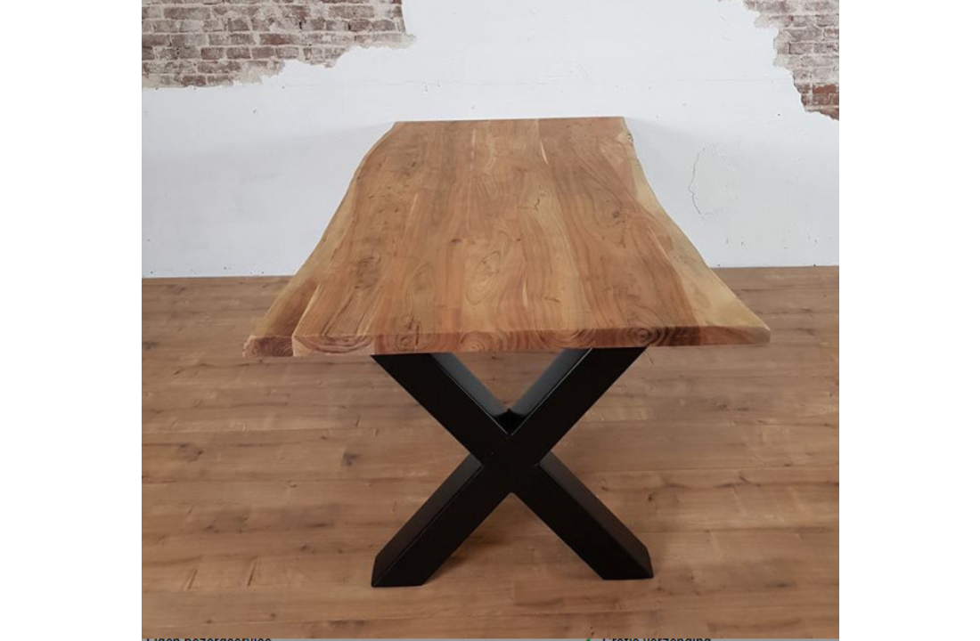 Live Edge boomstamtafel | X- of U-poot | 240 cm