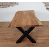 Live Edge boomstamtafel | X- of U-poot | 240 cm