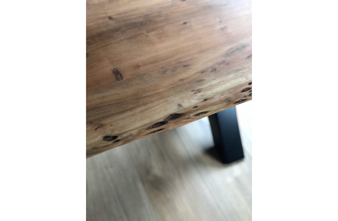 Live Edge boomstamtafel | X- of U-poot | 240 cm