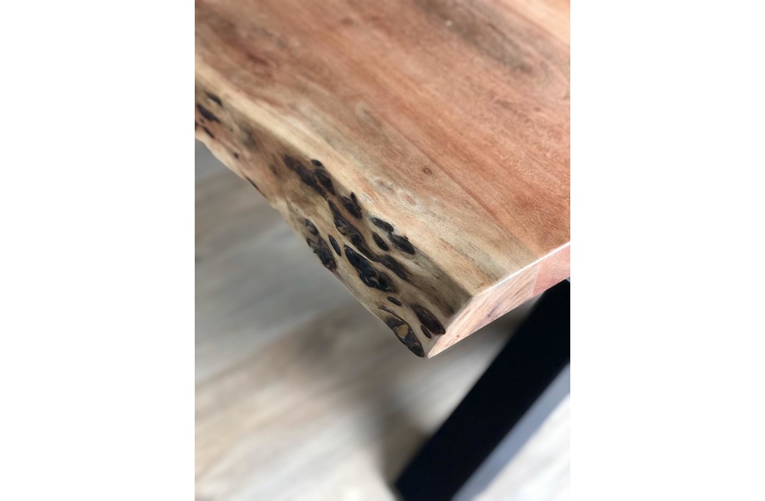 Live Edge boomstamtafel | X- of U-poot | 240 cm