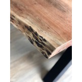 Live Edge boomstamtafel | X- of U-poot | 240 cm