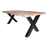Live Edge boomstamtafel | X- of U-poot | 240 cm