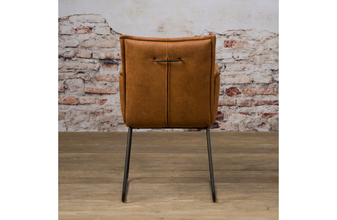 Eetkamerstoel Seda | Met armleuning cognac