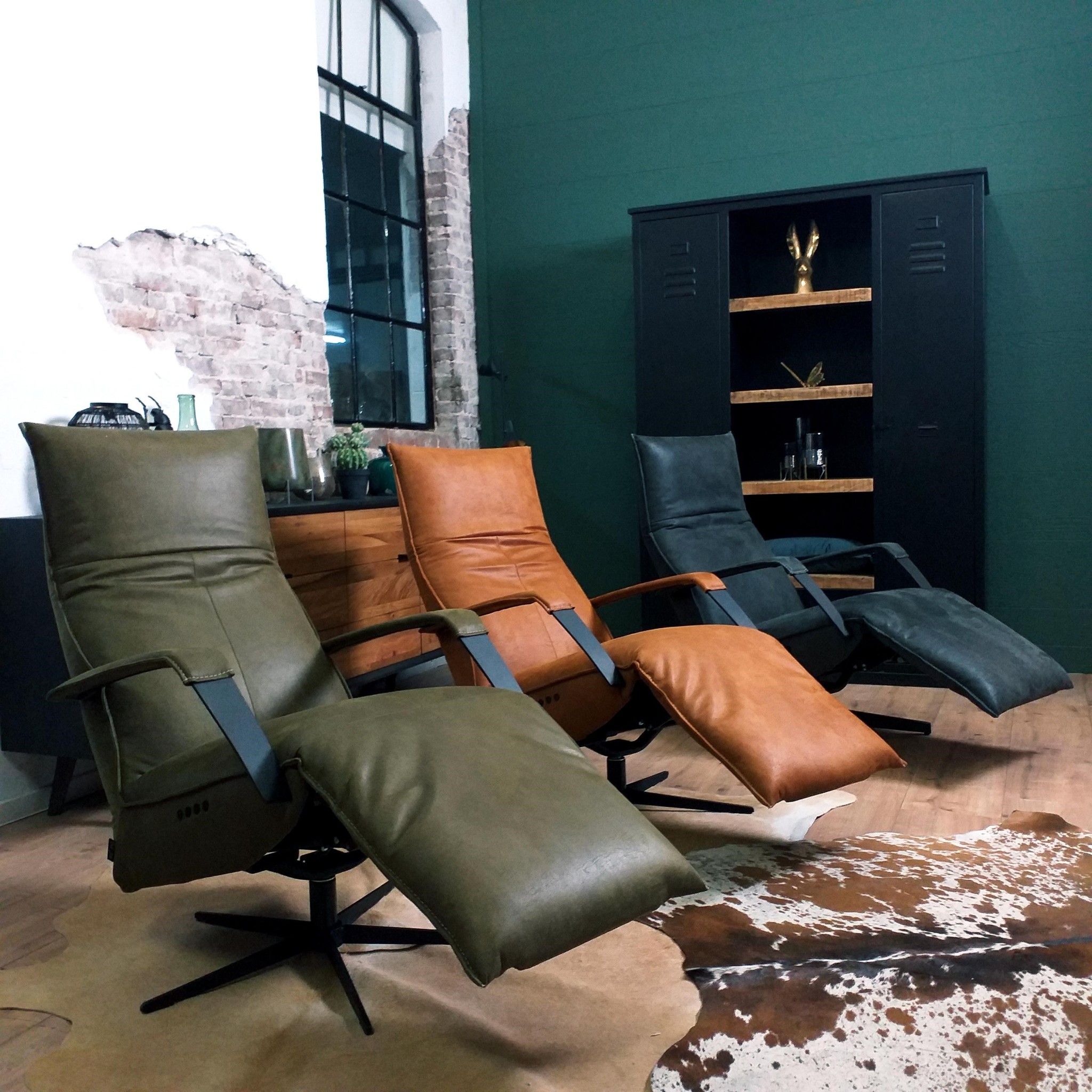 mouw Vegen Vlek Chill Line | Relaxfauteuil Deliza | Cognac - Max Wonen