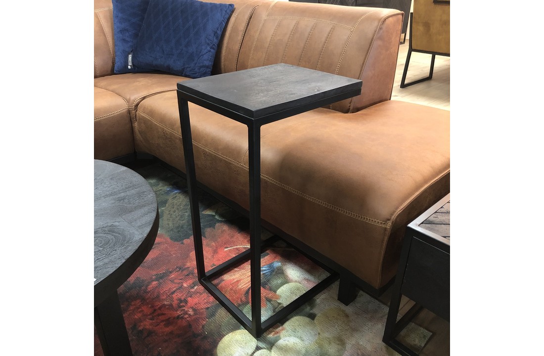 Slider & laptoptafel mangohout | Zwart