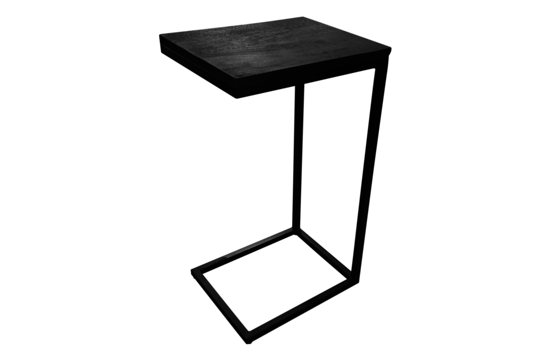Slider & laptoptafel mangohout | Zwart