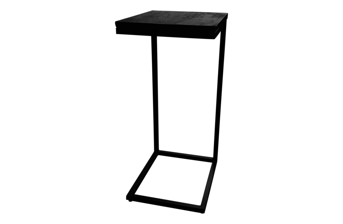 Slider & laptoptafel mangohout | Zwart