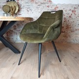 Eetkamerstoel Anne | Moss velvet