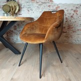 Eetkamerstoel Anne | Cognac velvet