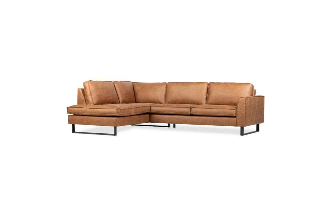 Hoekbank Tijn links cognac