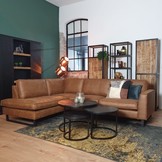 Hoekbank Tijn links cognac