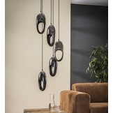 Metalen hanglamp | Brighton getrapt 5L