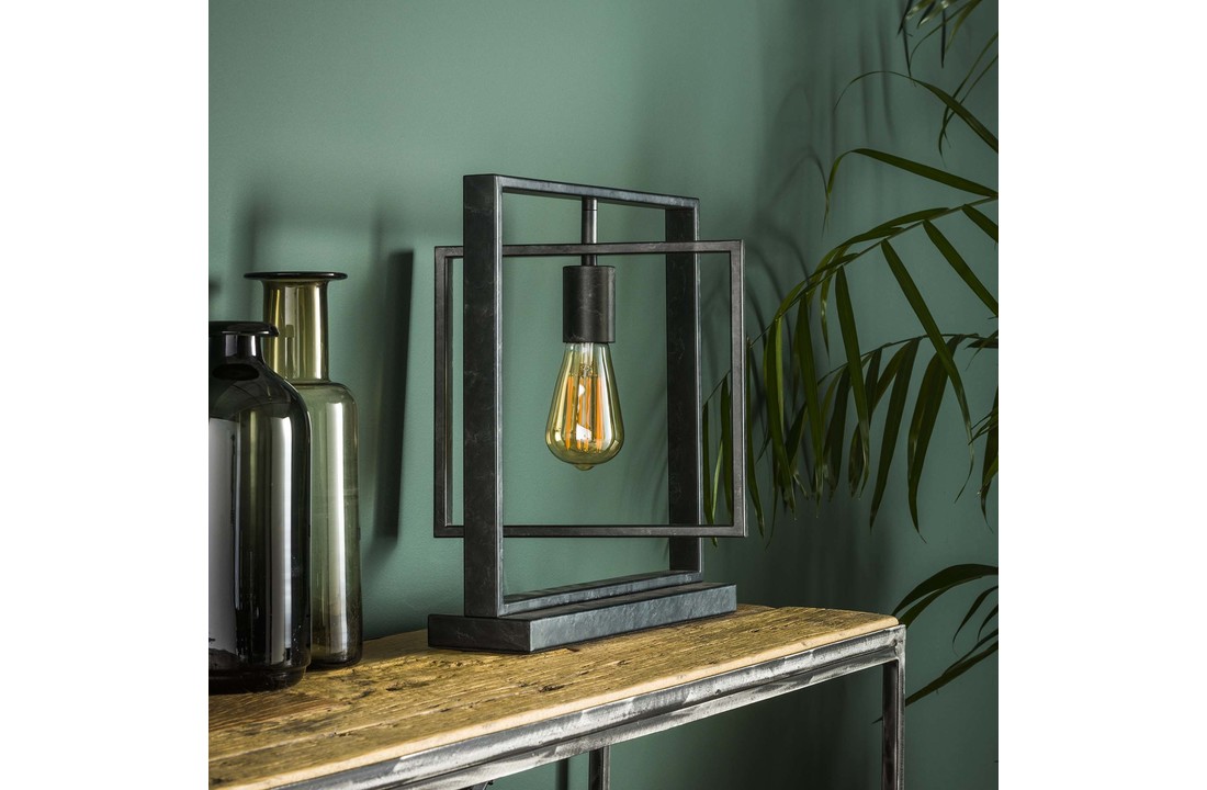 Industriële tafellamp metaal | Flint 1L