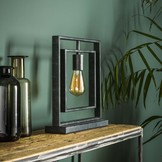 Industriële tafellamp metaal | Flint 1L