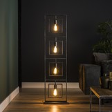 Industriële vloerlamp metaal | Flint 4L