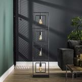 Industriële vloerlamp metaal | Flint 4L