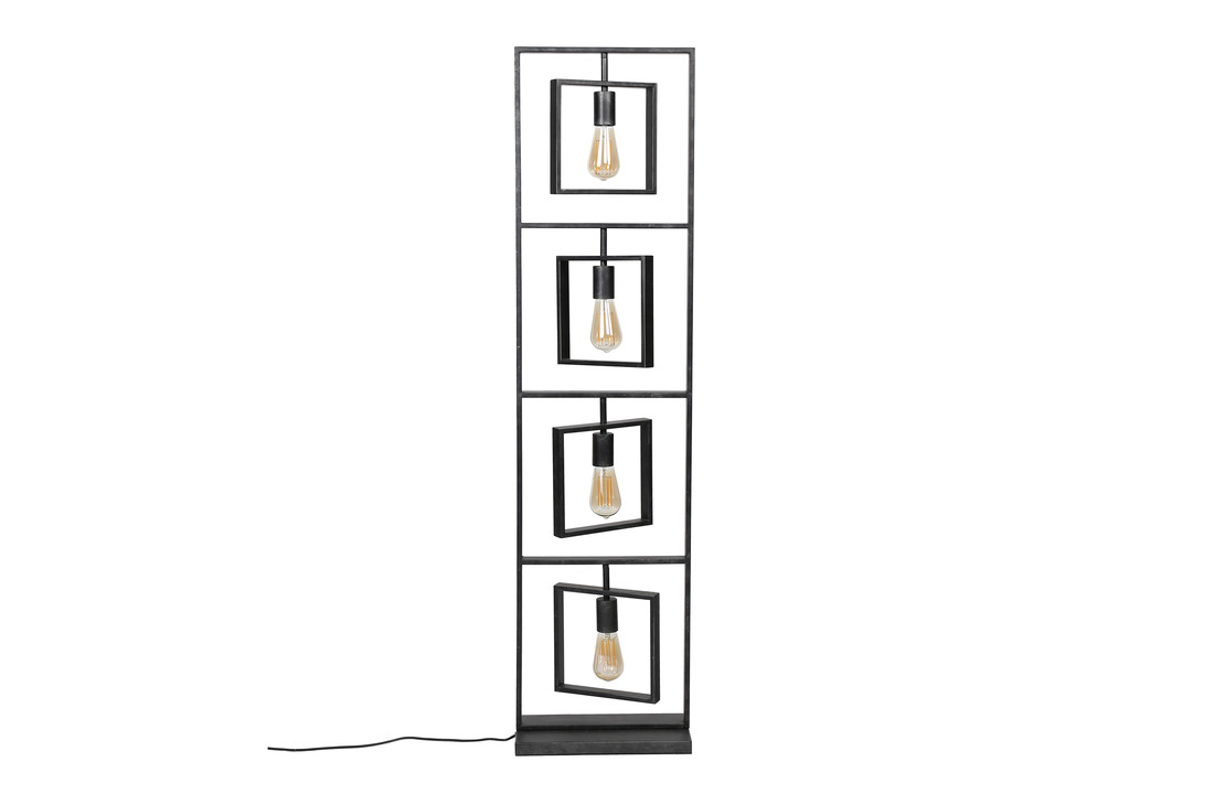 Industriële vloerlamp metaal | Flint 4L
