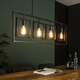 Industriële hanglamp metaal | Flint 4L