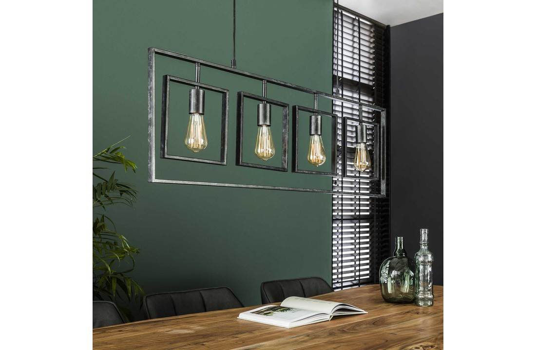 Industriële hanglamp metaal | Flint 4L