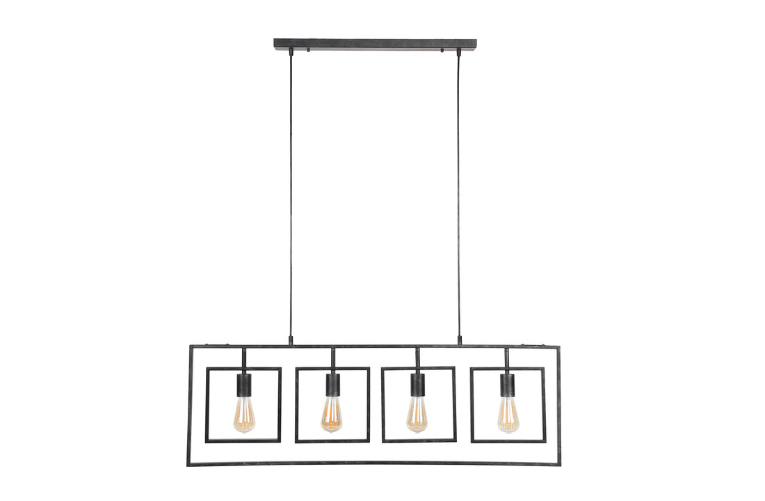 Industriële hanglamp metaal | Flint 4L