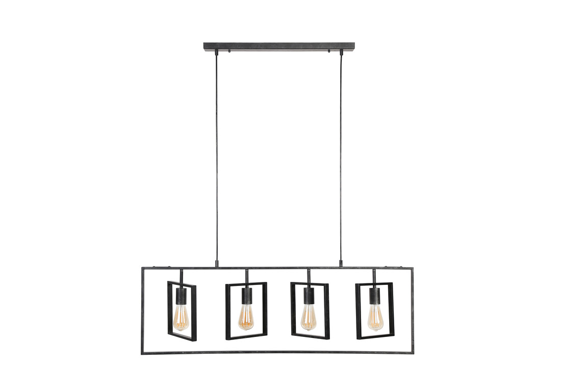 Industriële hanglamp metaal | Flint 4L