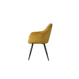 Velvet Eetkamerstoel Silva | Geel