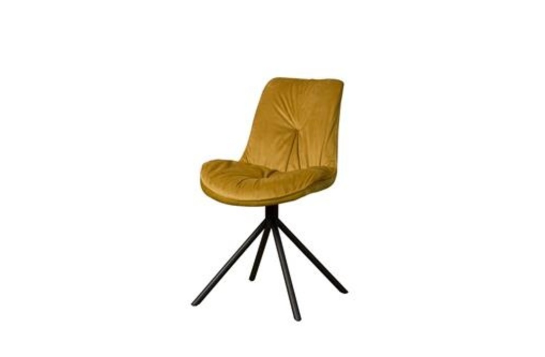 Velvet Eetkamerstoel Palma | Geel