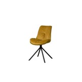 Velvet Eetkamerstoel Palma | Geel