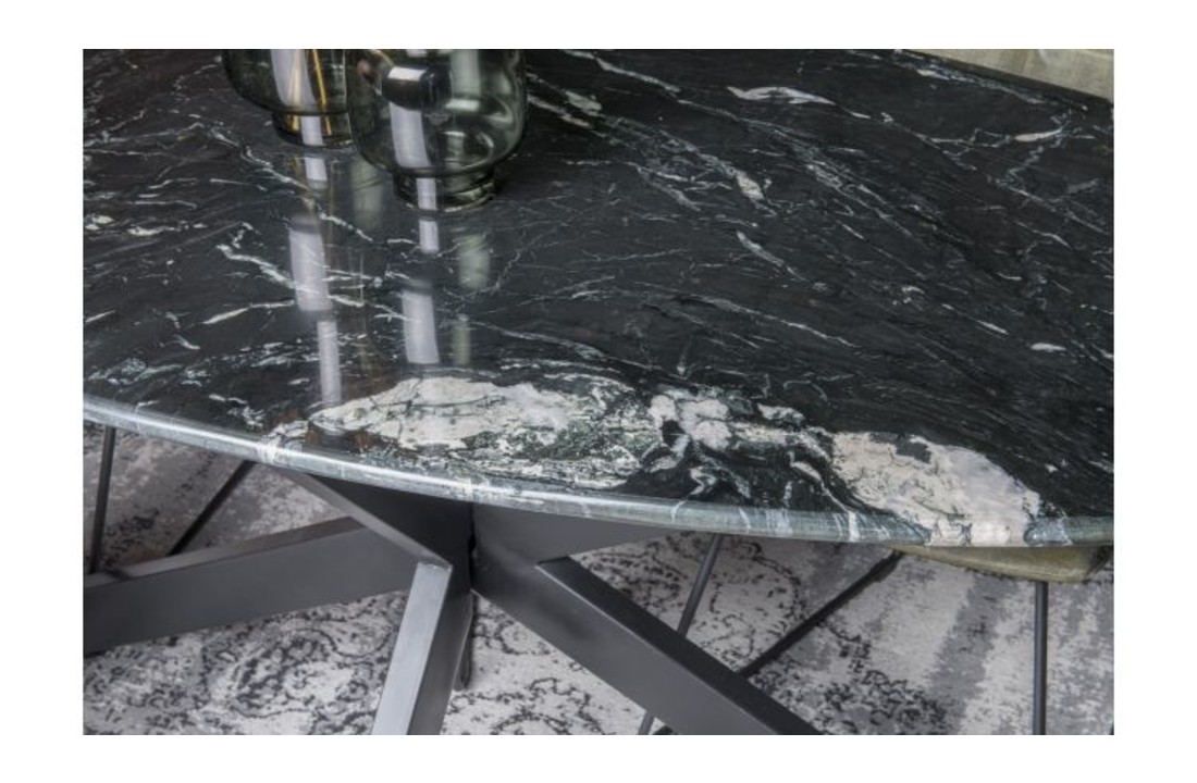 Ovale eettafel marmer | Black 180 cm