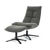 Relaxfauteuil Marcus met voetenbank | Antraciet