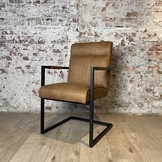 Industriële eetkamerstoel Jop | Cognac