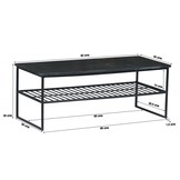 Marmeren salontafel Dian | Black 90 cm