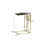Marmeren laptoptafel Djura | Black & Gold