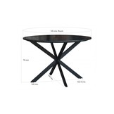 Eettafel marmer Jacky | Black 120 cm