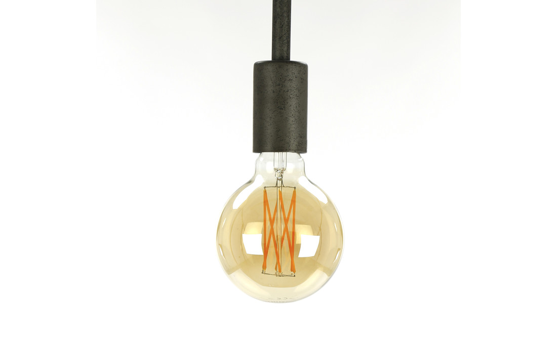 LED lamp bol Ø9,5 cm | Amberkleurig glas