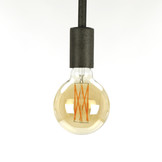 LED lamp bol Ø9,5 cm | Amberkleurig glas