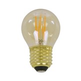 LED lamp bol Ø4,5 cm | Amberkleurig glas