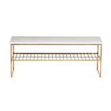 Marmeren salontafel Dian | White & Gold 90 cm