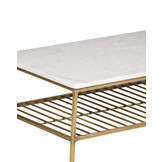 Marmeren salontafel Dian | White & Gold 90 cm